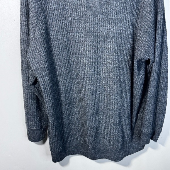 Torrid Brushed Waffle Raglan Long Sleeve Sweatshirt Grey Size 3X - Picture 5 of 10